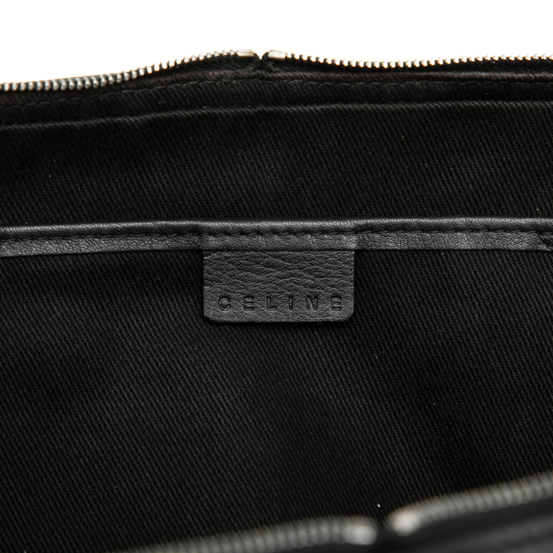 Celine Cuir à finitions Macadam Toile Messenger Sac
