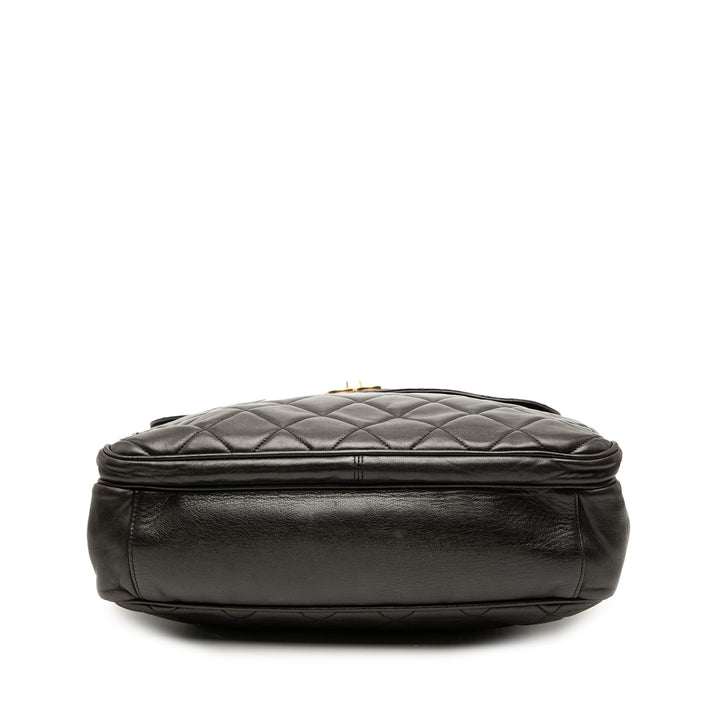 Chanel CC Matelassé Poche avant Cabas Cuir d'agneau