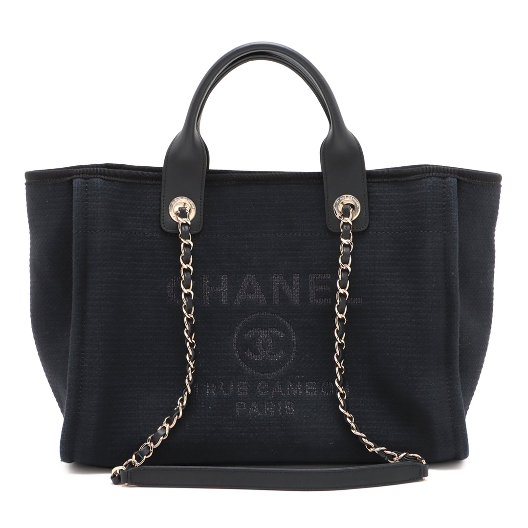 Chanel Deauville Cabas Moyen Noir