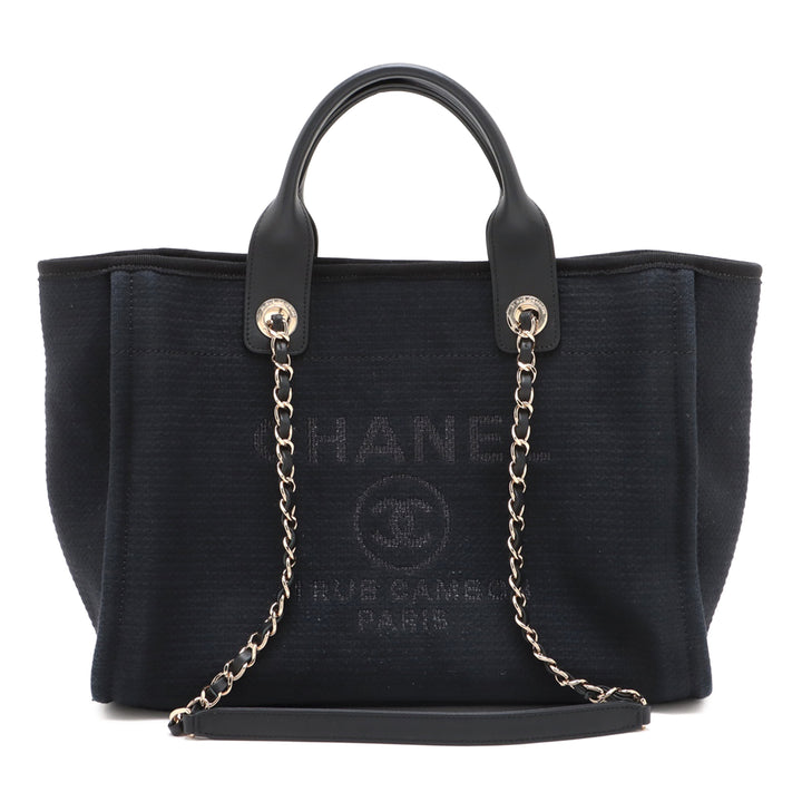 Chanel Deauville Cabas Moyen Noir