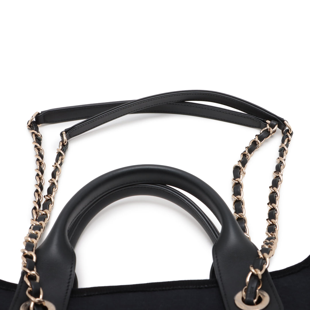 Chanel Deauville Cabas Moyen Noir