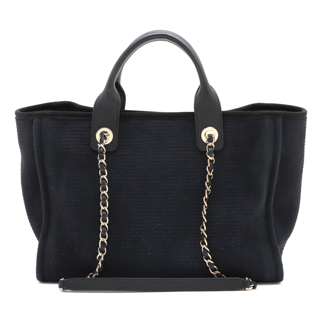Chanel Deauville Cabas Moyen Noir