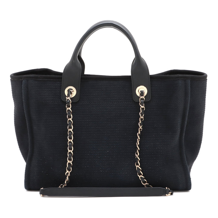 Chanel Deauville Cabas Moyen Noir