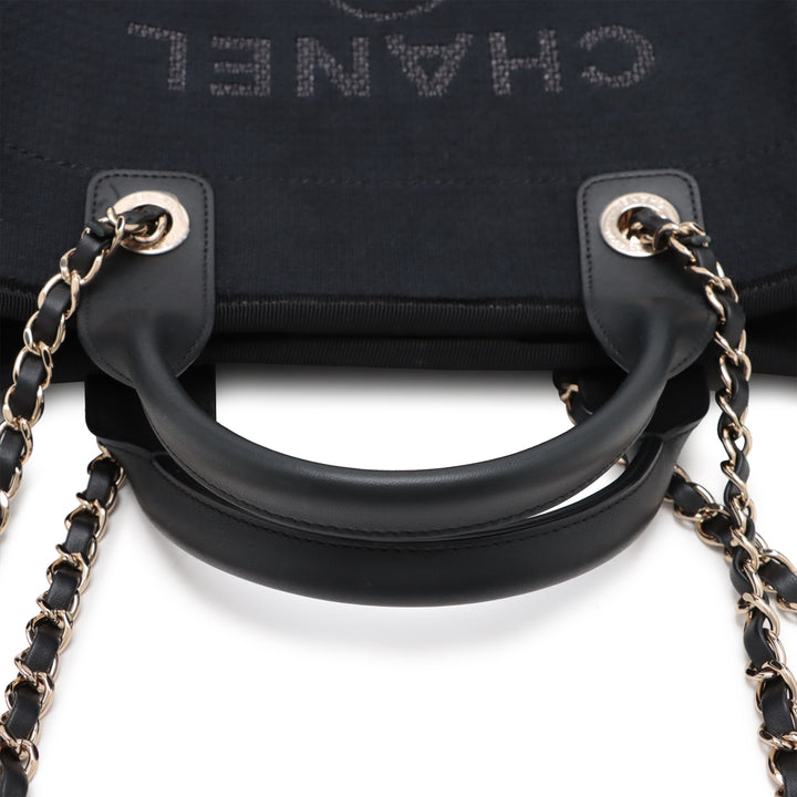 Chanel Deauville Cabas Moyen Noir