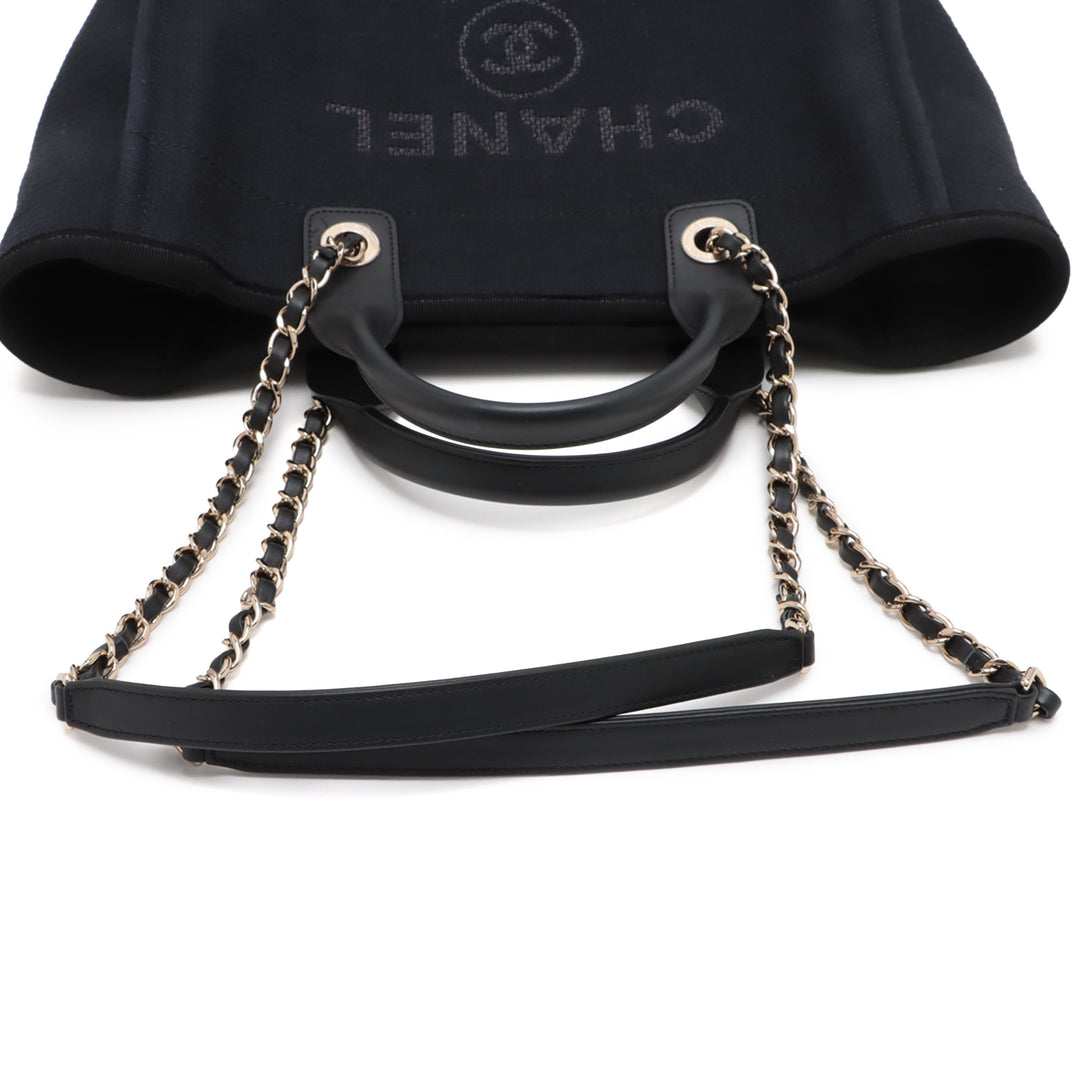 Chanel Deauville Cabas Moyen Noir