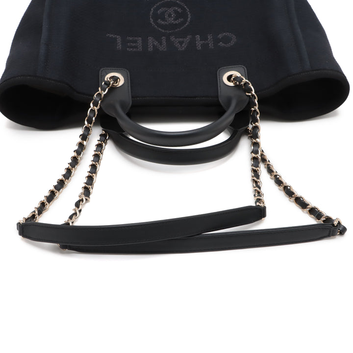 Chanel Deauville Cabas Moyen Noir