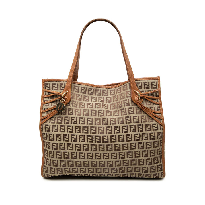 Fendi Cabas Zucchino Beige – vue principale – GABY PARIS