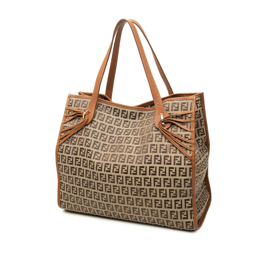 Fendi Cabas Zucchino Beige – vue 2 – GABY PARIS