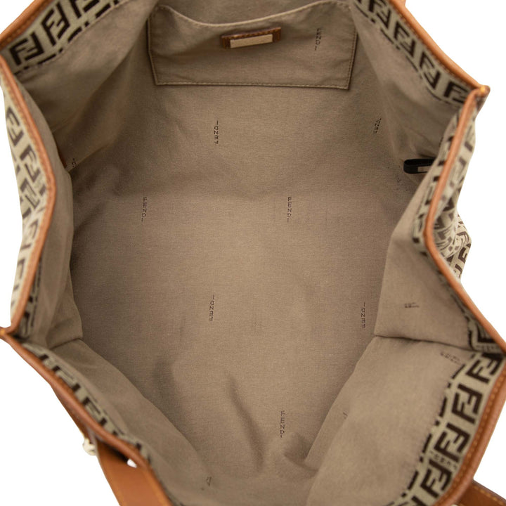 Fendi Cabas Zucchino Beige – vue 4 – GABY PARIS