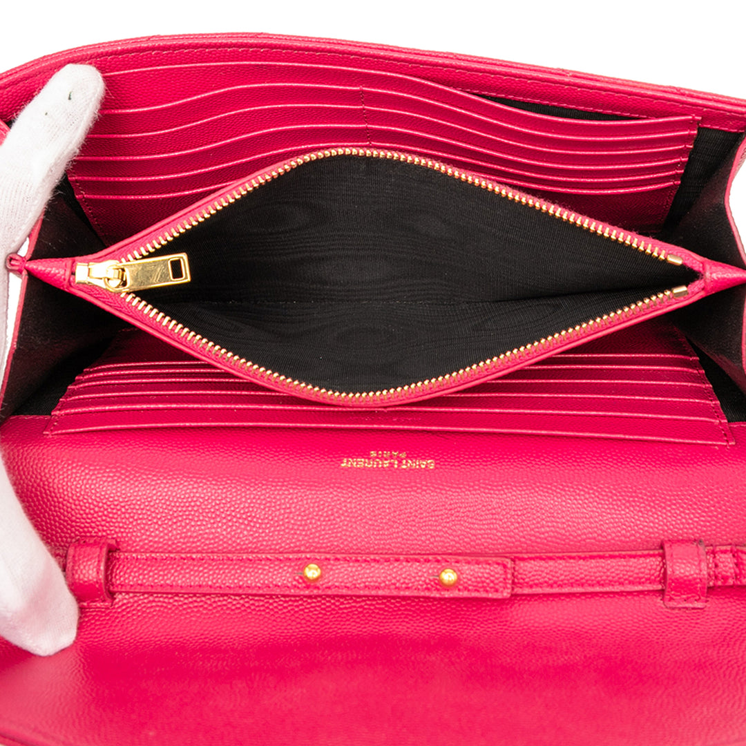 Saint Laurent Grain De Poudre Classic Cassandre Chain Wallet