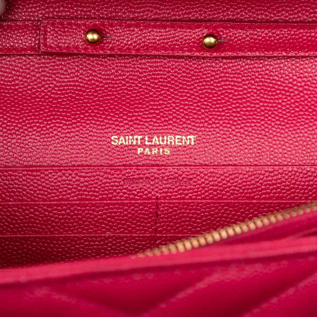 Saint Laurent Grain De Poudre Classic Cassandre Chain Wallet