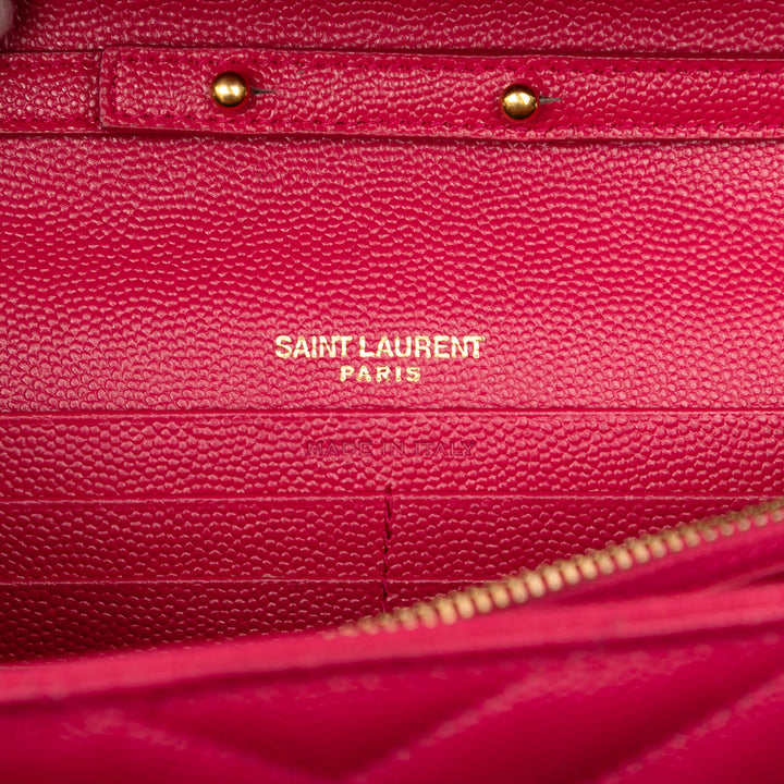 Saint Laurent Grain De Poudre Classic Cassandre Chain Wallet