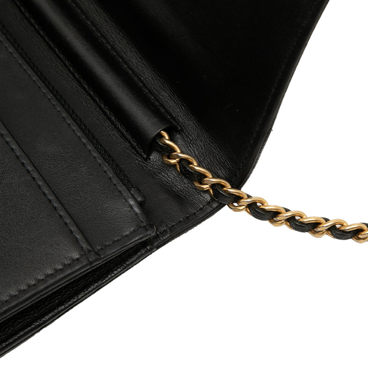 Chanel Matelassé Caviar Boy Wallet on Chain