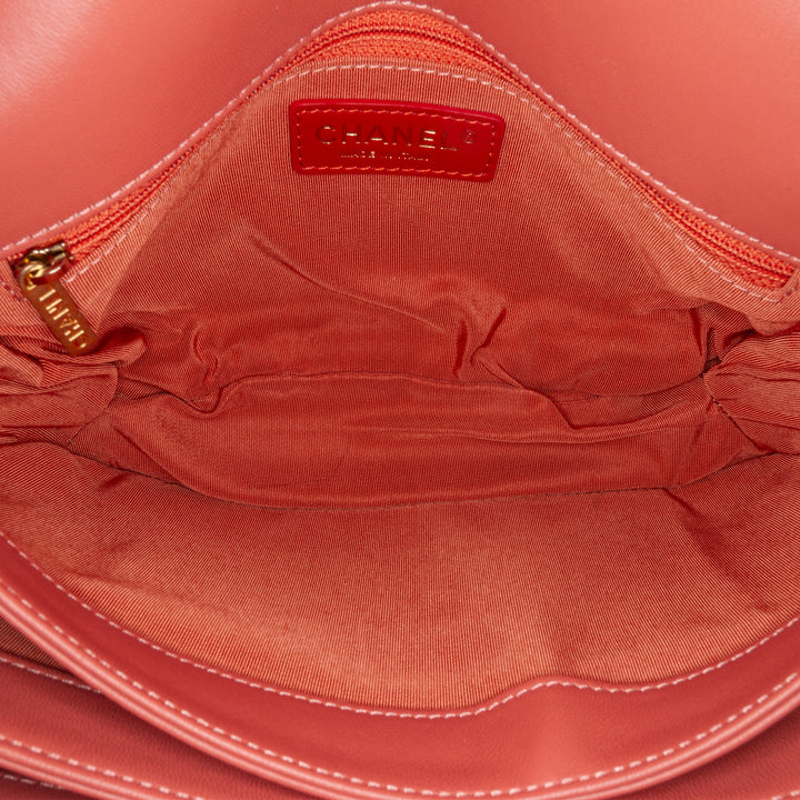 Large Lambskin Daily Companion Flap Pink - Gaby Paris