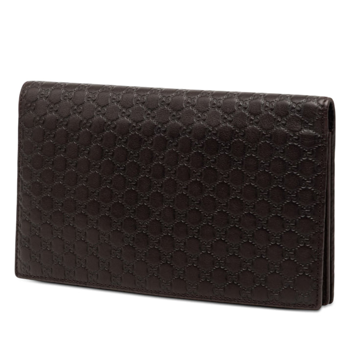 Microguccissima Deux volets Portefeuille Marron