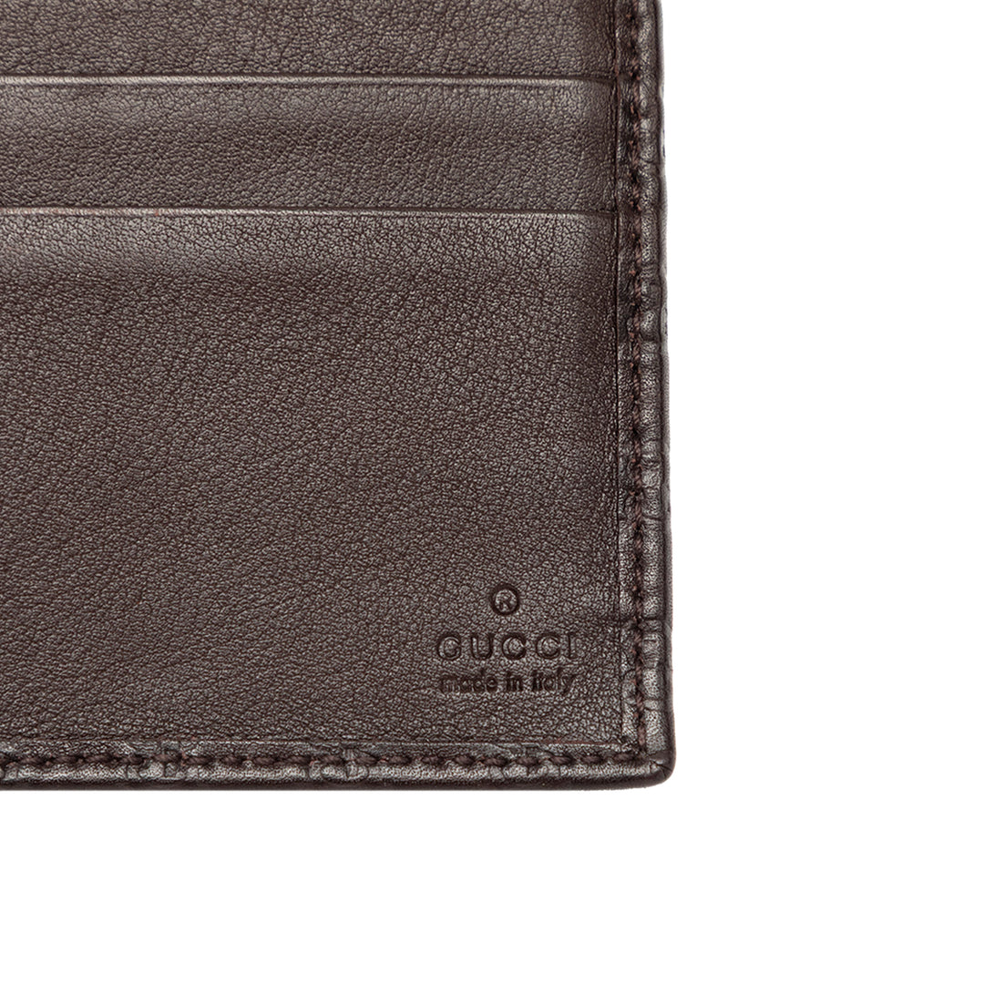 Microguccissima Deux volets Portefeuille Marron