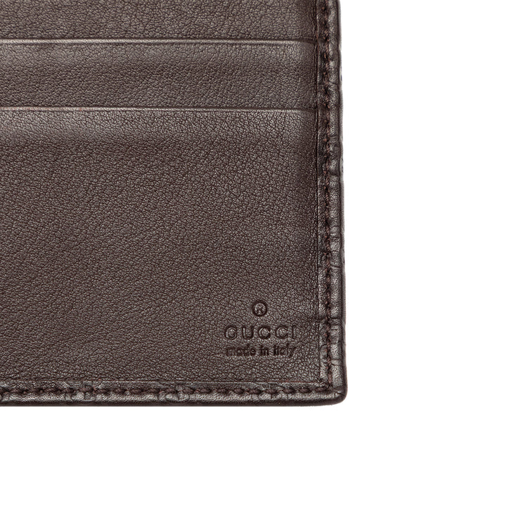Microguccissima Deux volets Portefeuille Marron