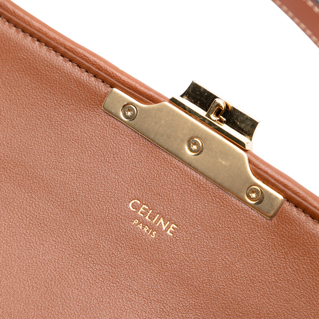 Celine Shearling Triomphe Sac bandoulière Marron