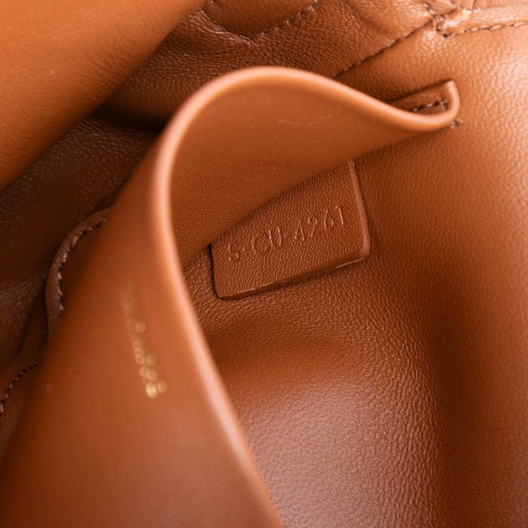Celine Shearling Triomphe Sac bandoulière Marron