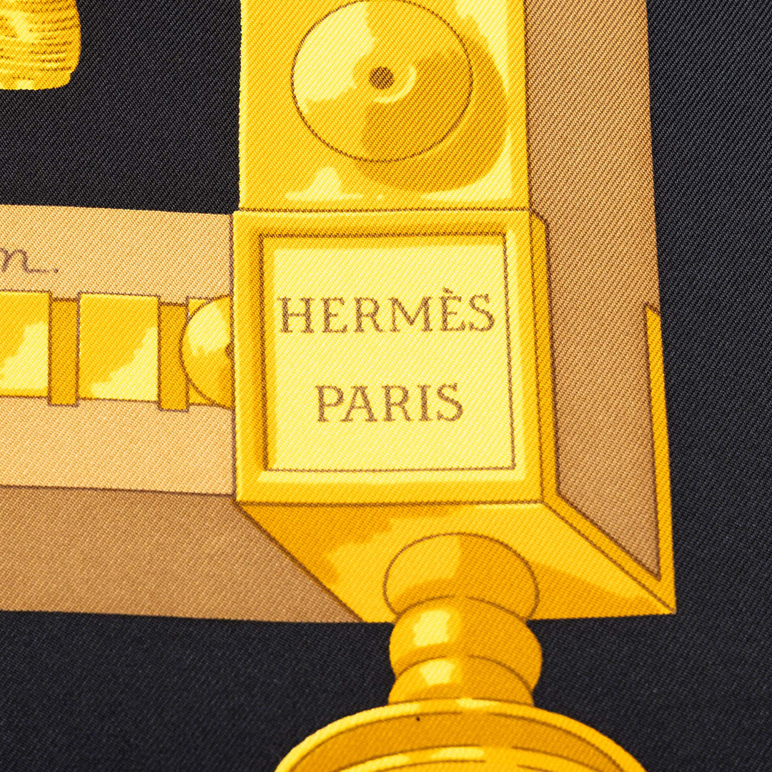 Hermès Carré Cuillers d Afrique 90 Noir – vue 3 – GABY PARIS