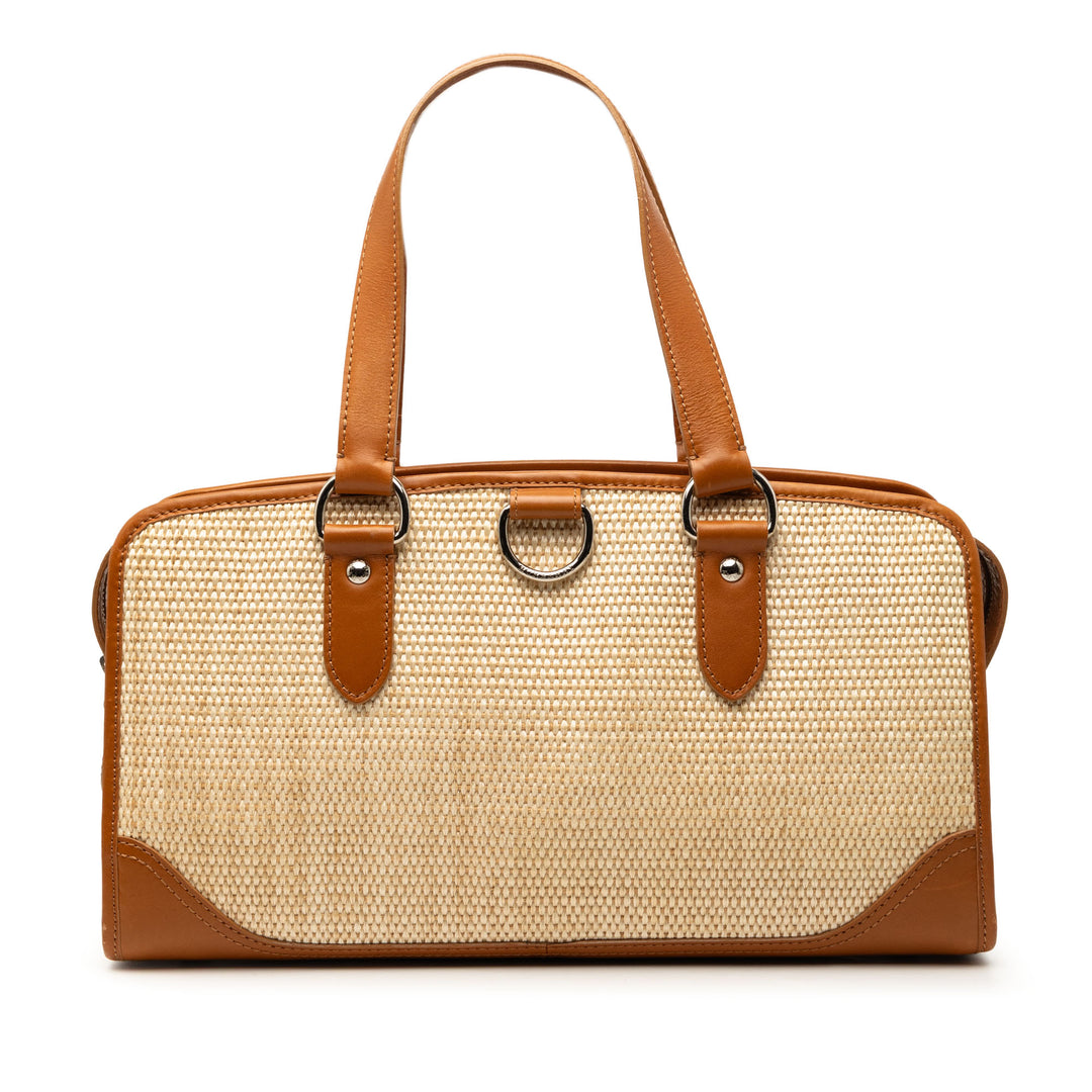 Burberry Straw et Cuir Sac à main