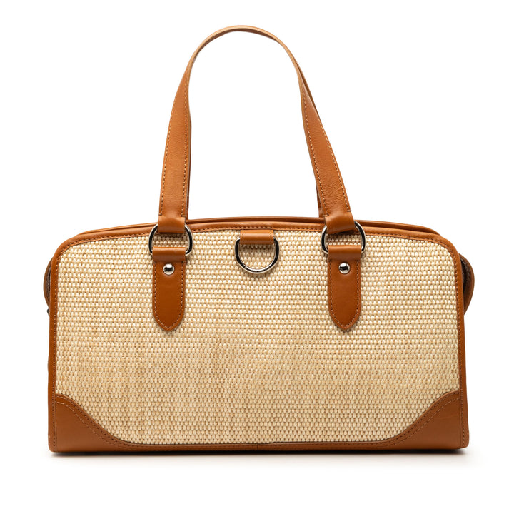 Burberry Straw et Cuir Sac à main