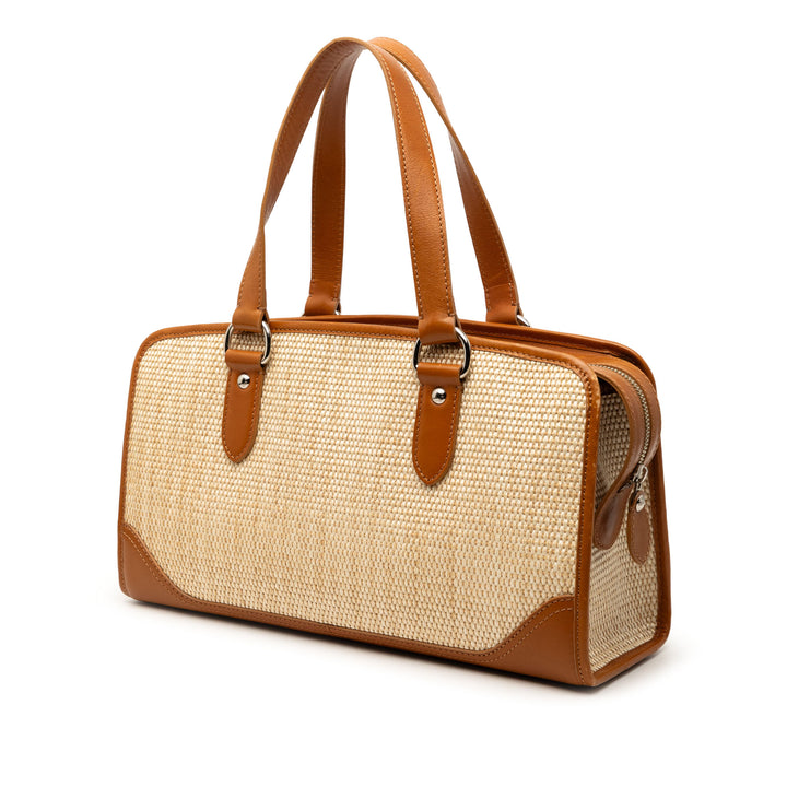 Burberry Straw et Cuir Sac à main