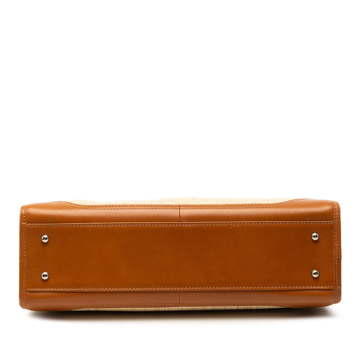 Burberry Straw et Cuir Sac à main