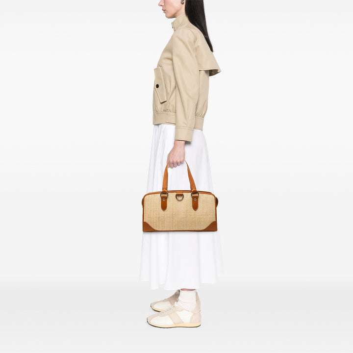Burberry Straw et Cuir Sac à main