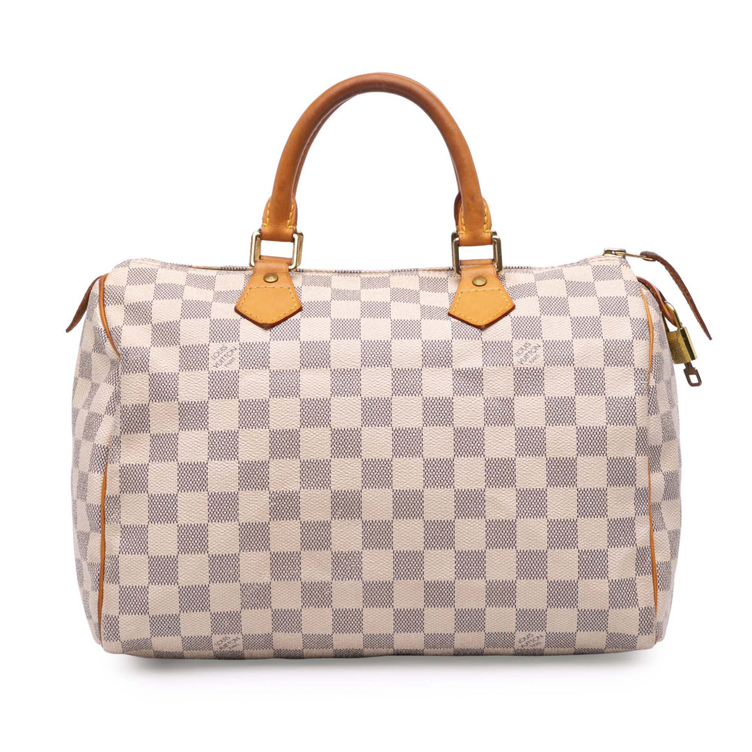 Damier Azur Speedy 30 White - Gaby Paris