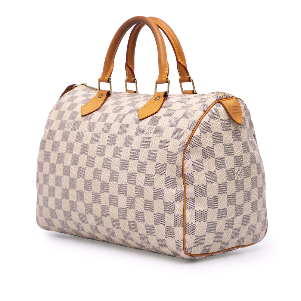 Damier Azur Speedy 30 White - Gaby Paris