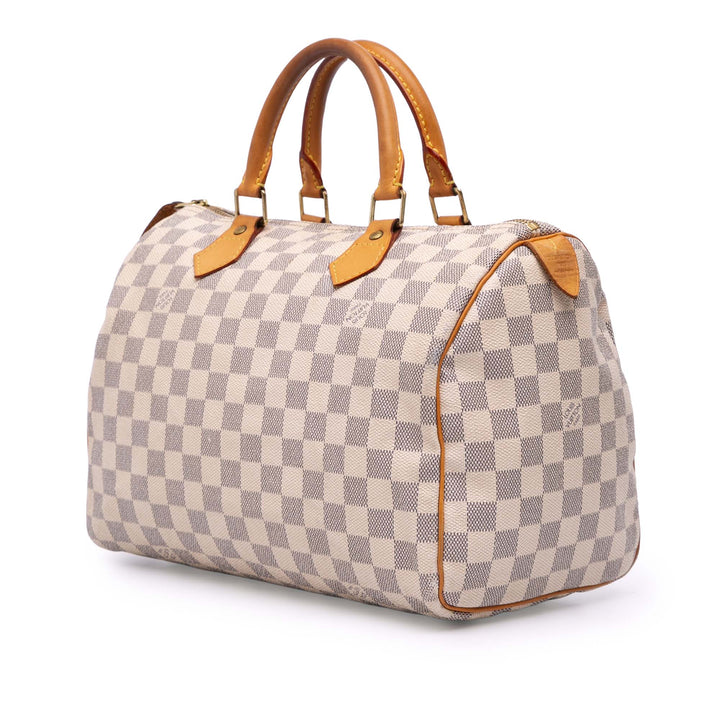 Damier Azur Speedy 30 White - Gaby Paris