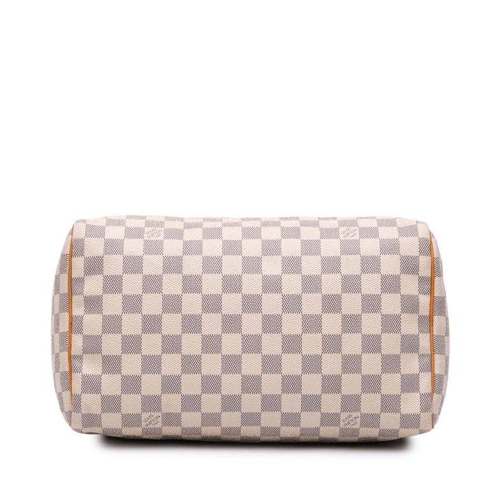 Damier Azur Speedy 30 White - Gaby Paris