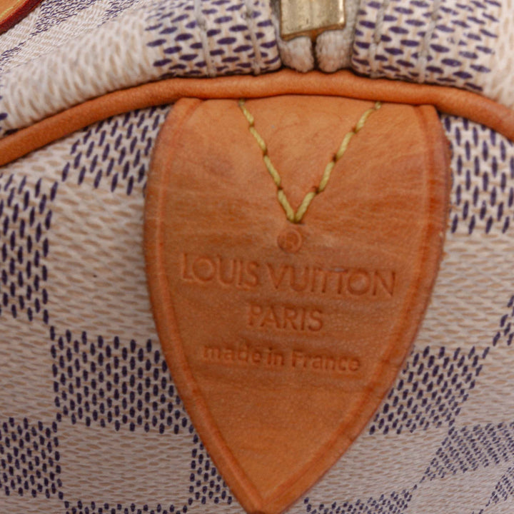 Damier Azur Speedy 30 White - Gaby Paris
