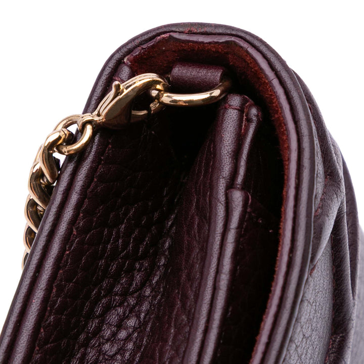 Dior Grained Cuir de veau Diorama Wallet on Chain Rouge – GABY PARIS Authentique