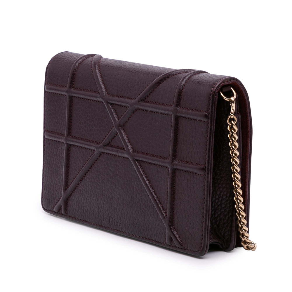 Dior Grained Cuir de veau Diorama Wallet on Chain Rouge – GABY PARIS Authentique