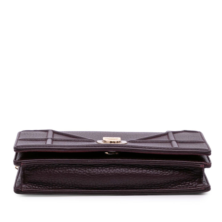 Dior Grained Cuir de veau Diorama Wallet on Chain Rouge – GABY PARIS Authentique