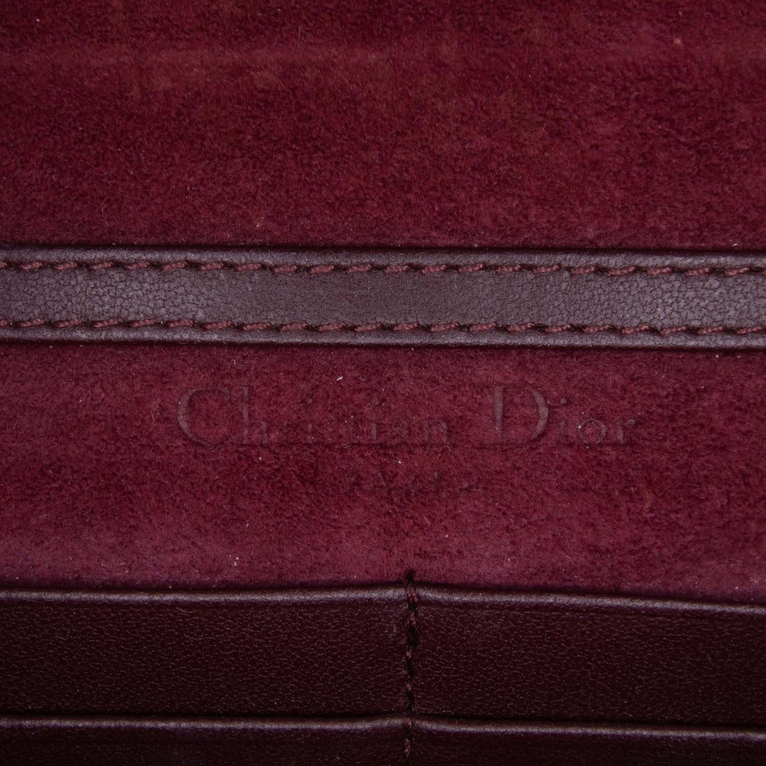 Dior Grained Cuir de veau Diorama Wallet on Chain Rouge – GABY PARIS Authentique