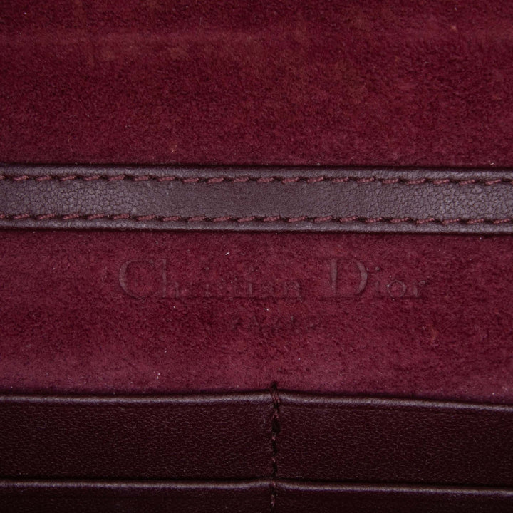 Dior Grained Cuir de veau Diorama Wallet on Chain Rouge – GABY PARIS Authentique