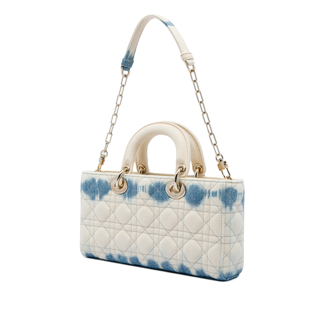 Dior Cannage Tie Dye Lady D Joy Moyen Jean Blanc – vue 2 – GABY PARIS
