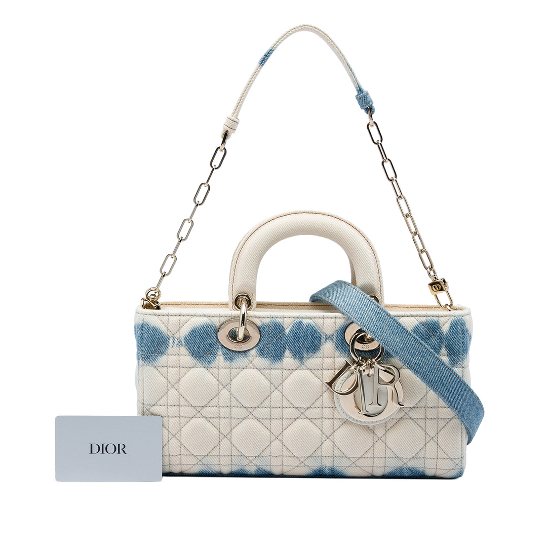Dior Cannage Tie Dye Lady D Joy Moyen Jean Blanc – vue 6 – GABY PARIS