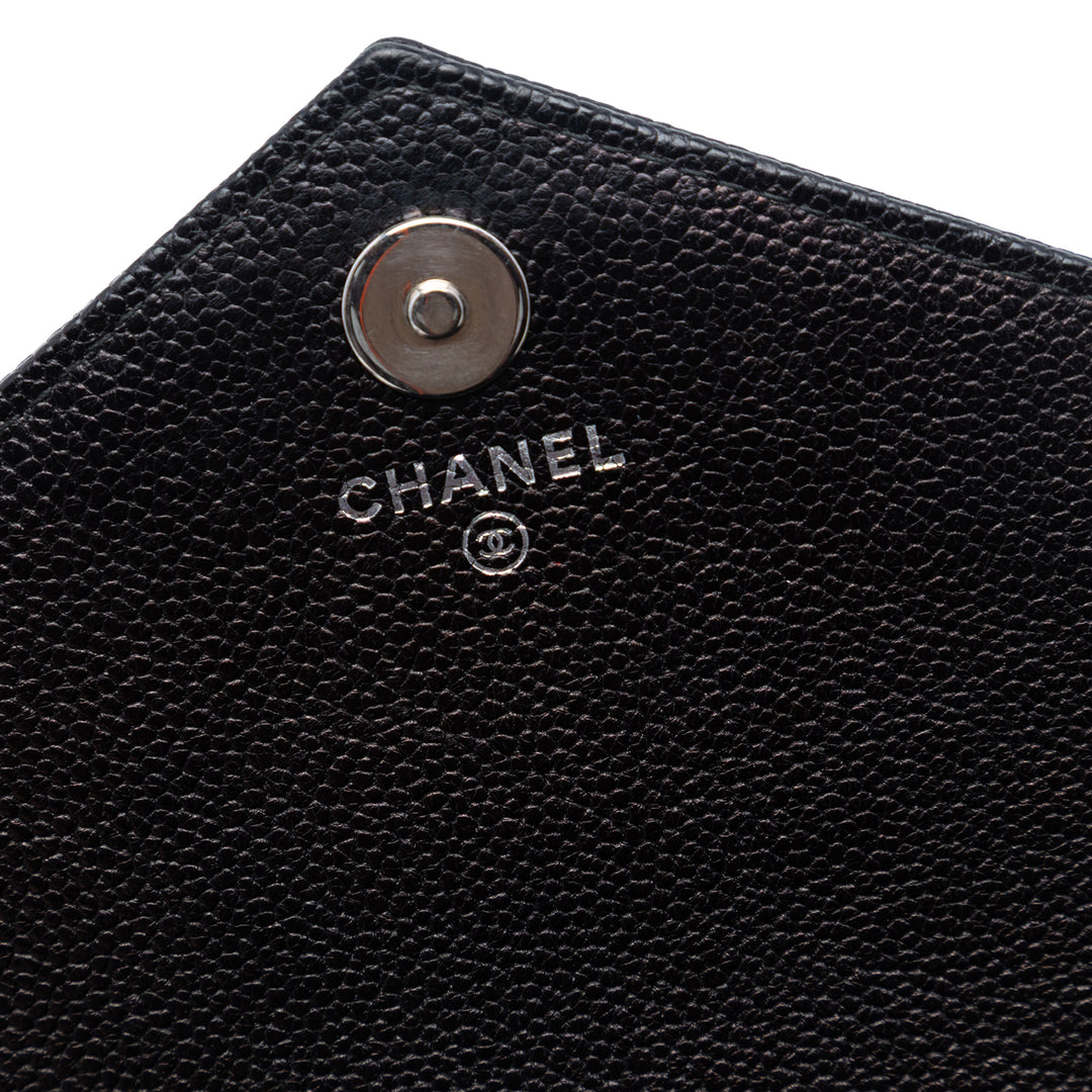 Chanel CC Chevron Caviar Square Wallet on Chain