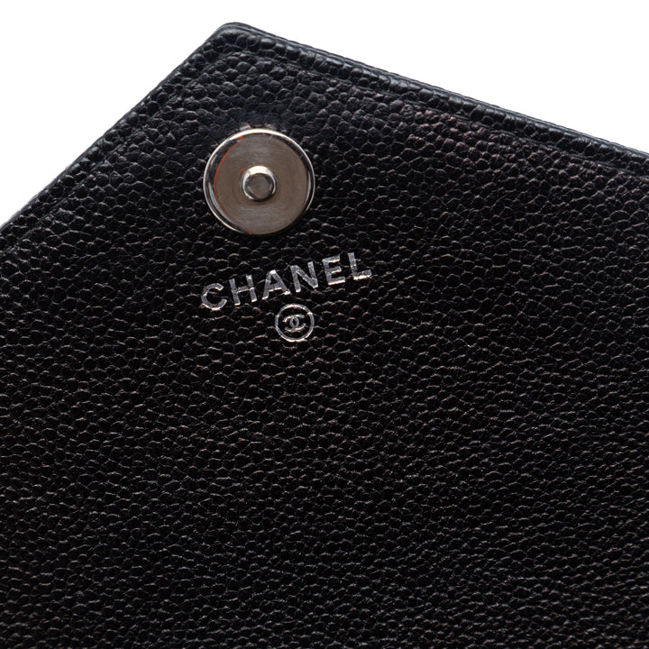 Chanel CC Chevron Caviar Square Wallet on Chain