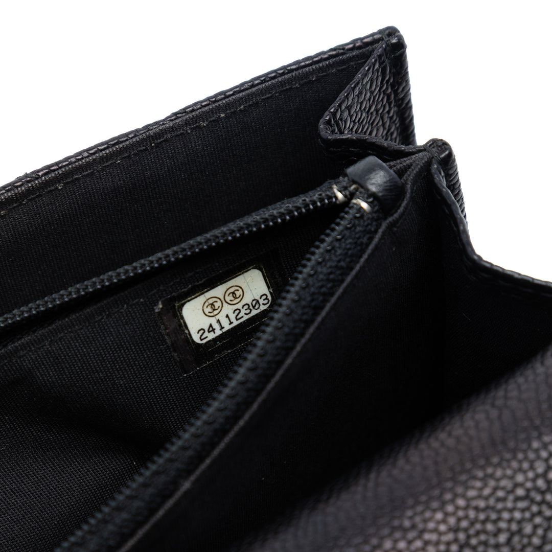 Chanel CC Chevron Caviar Square Wallet on Chain