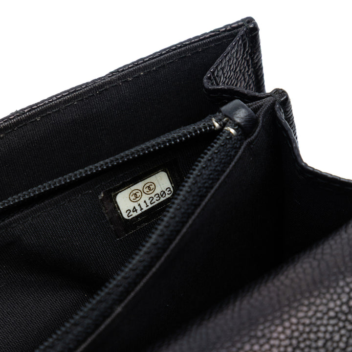 Chanel CC Chevron Caviar Square Wallet on Chain
