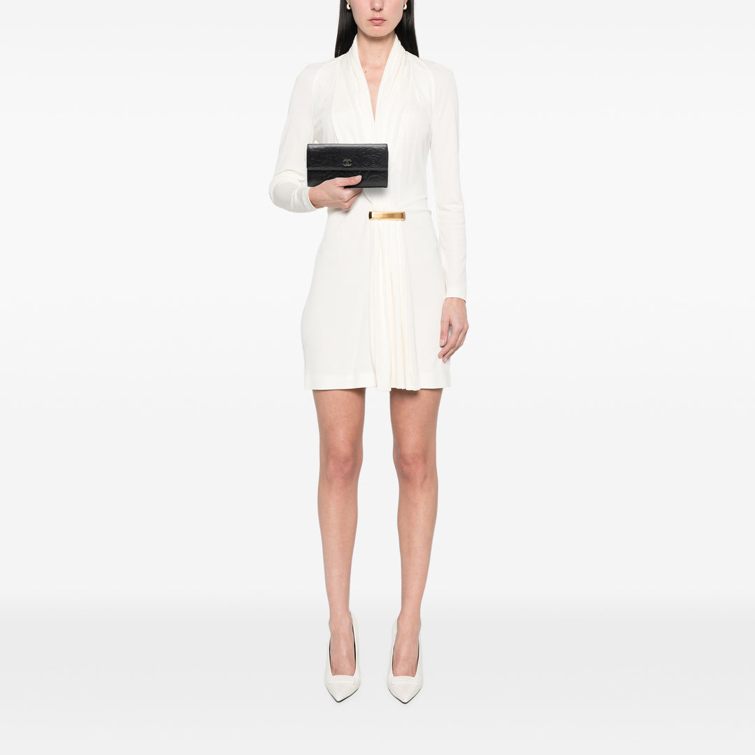 Chanel CC Embossed Cuir de veau Camellia Flap Wallet Noir – GABY PARIS Authentique