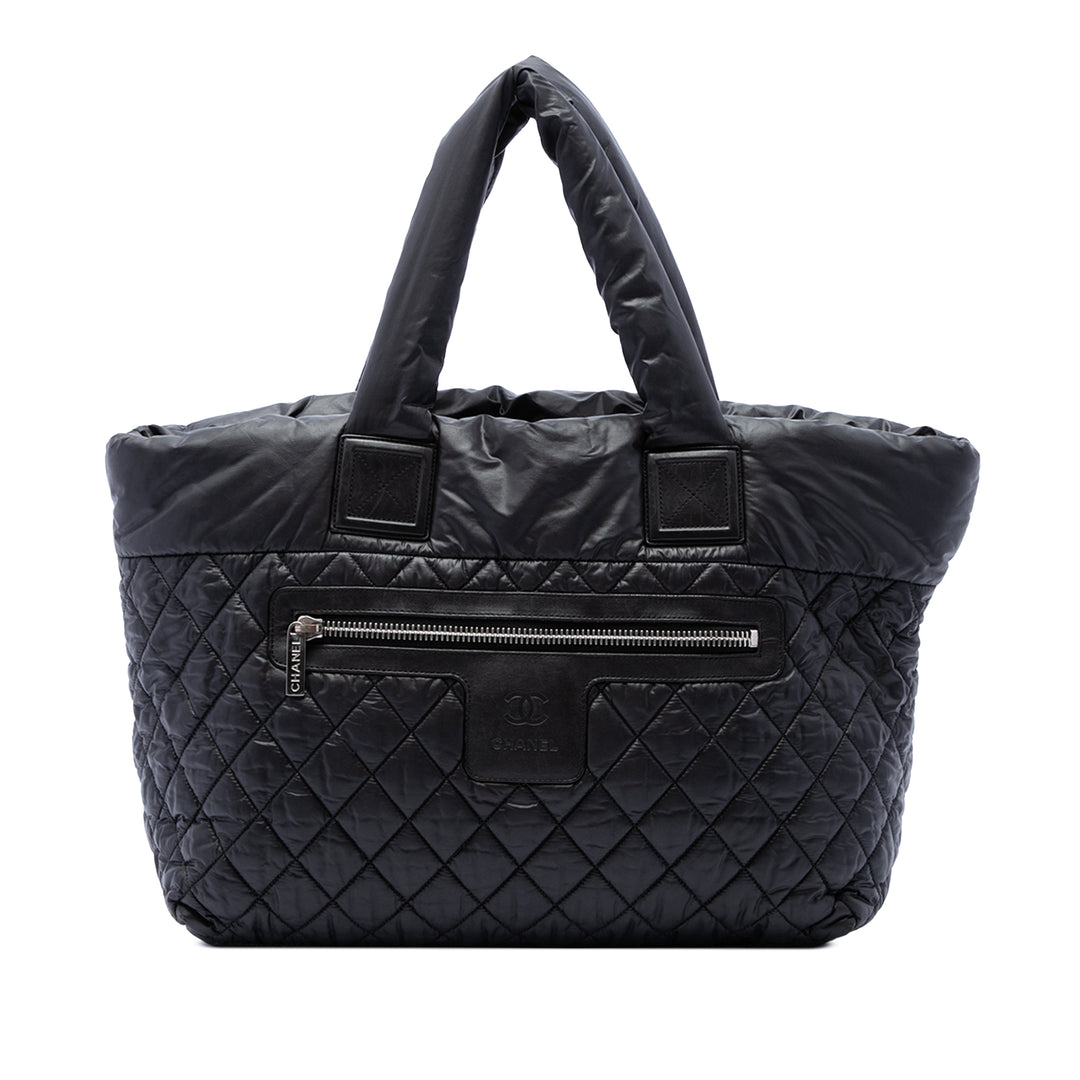 Chanel Cabas Matelassé Réversible Coco Cocoon Moyen Noir – vue principale – GABY PARIS