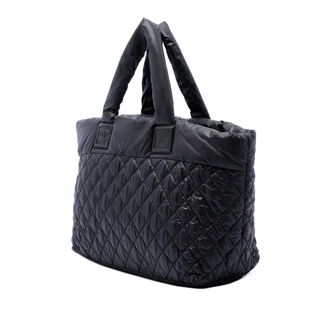 Chanel Cabas Matelassé Réversible Coco Cocoon Moyen Noir – vue 2 – GABY PARIS