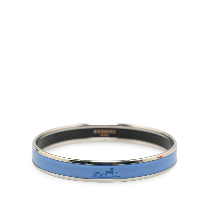 Narrow Caleche Enamel Bracelet 65 Blue - Gaby Paris