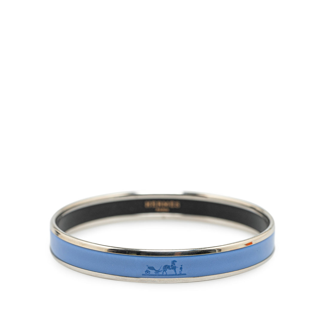 Narrow Caleche Enamel Bracelet 65 Blue - Gaby Paris